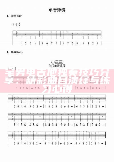 宅男电吉他独奏技巧分享：精彩曲目演绎与练习心得